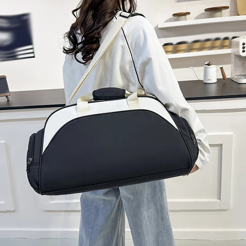 Nylon fitness yoga bag shoes compartment wet dry separation large capacity multi-pocket - product image