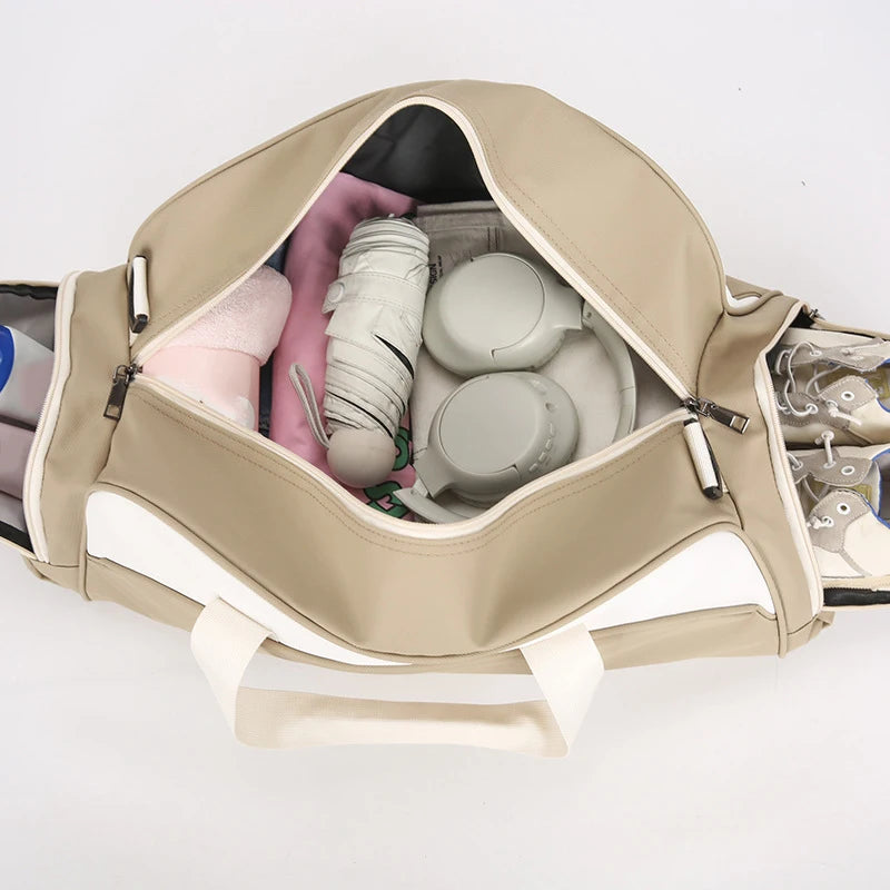 Nylon fitness yoga bag shoes compartment wet dry separation large capacity multi-pocket - product image