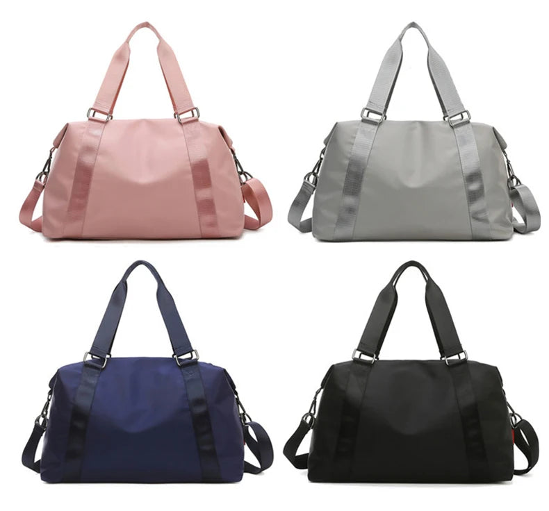 Nylon foldable waterproof fitness crossbody gym bag with adjustable straps - product image