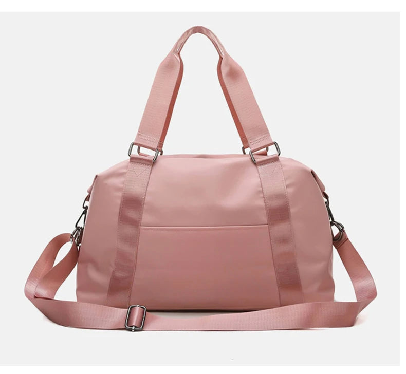 Nylon foldable waterproof fitness crossbody gym bag with adjustable straps - product image