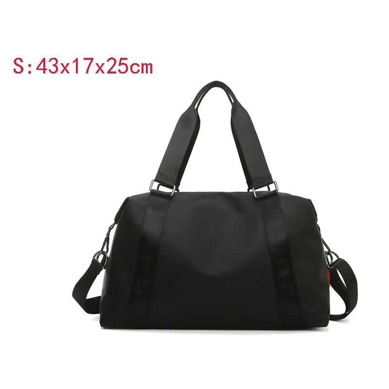 Nylon foldable waterproof fitness crossbody gym bag with adjustable straps - product image