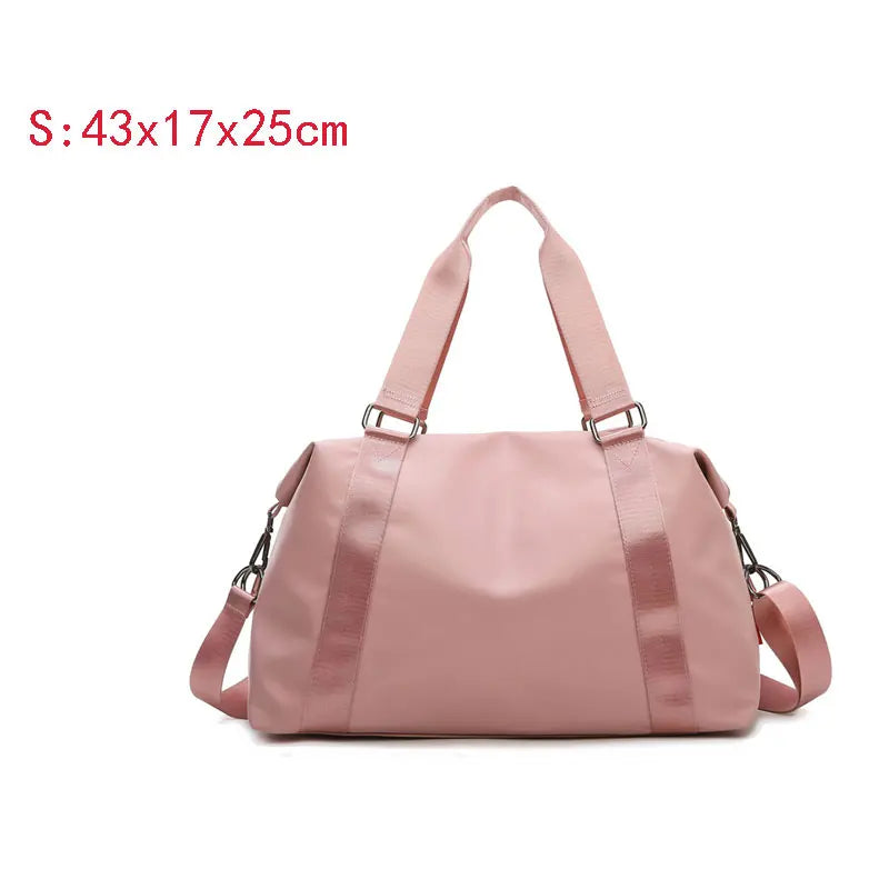 Nylon foldable waterproof fitness crossbody gym bag with adjustable straps - product image