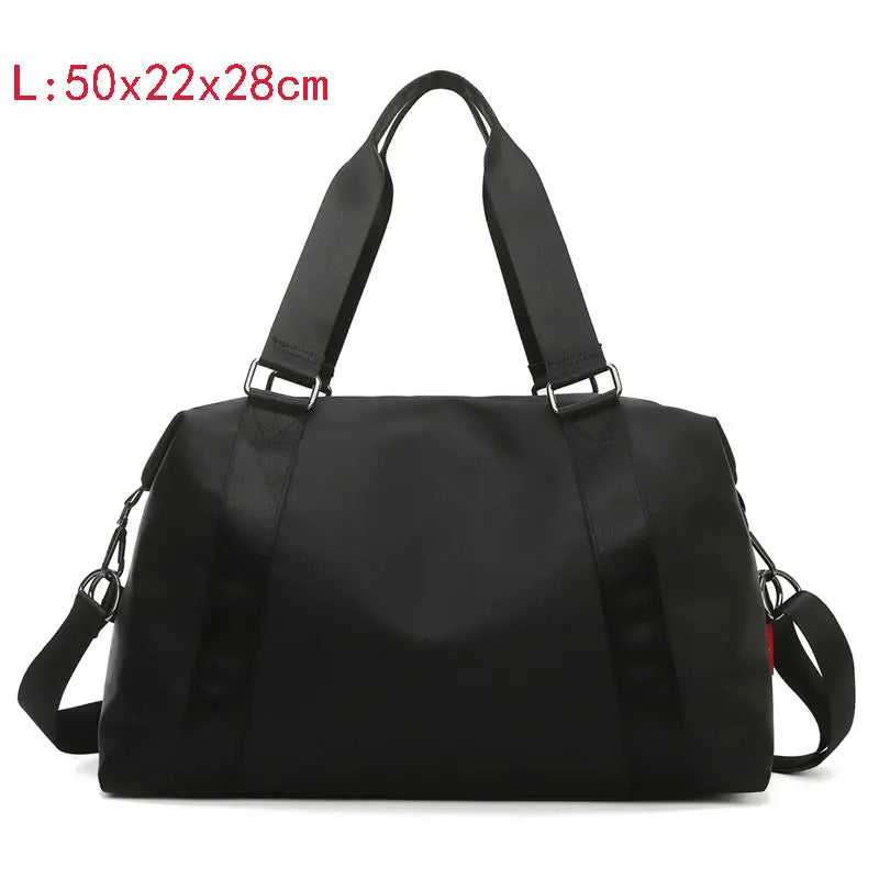 Nylon foldable waterproof fitness crossbody gym bag with adjustable straps - product image