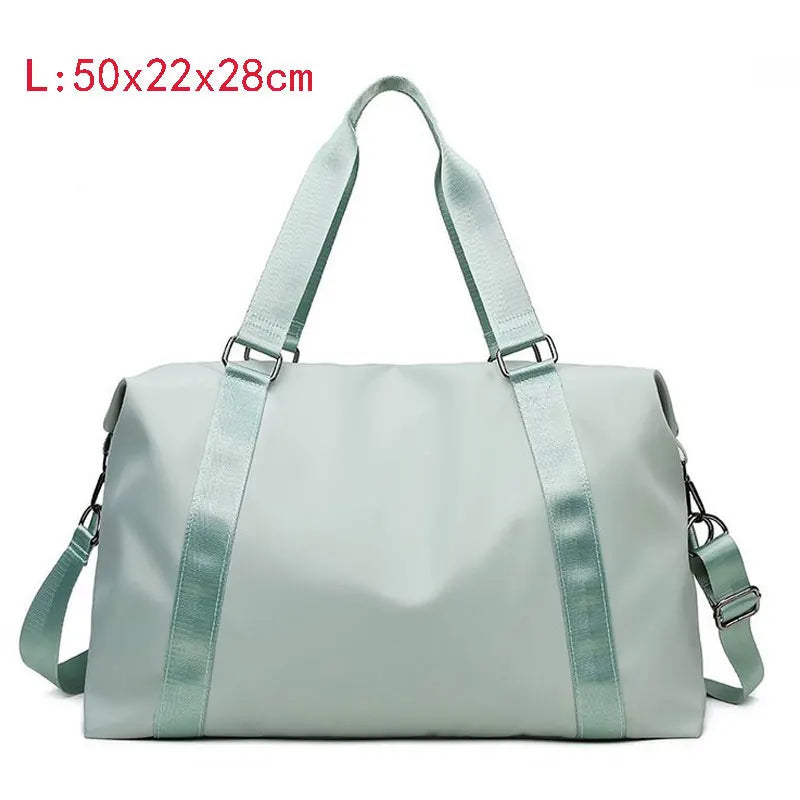 Nylon foldable waterproof fitness crossbody gym bag with adjustable straps - product image
