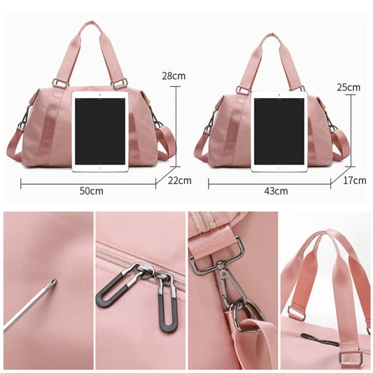 Nylon foldable waterproof fitness crossbody gym bag with adjustable straps - product image