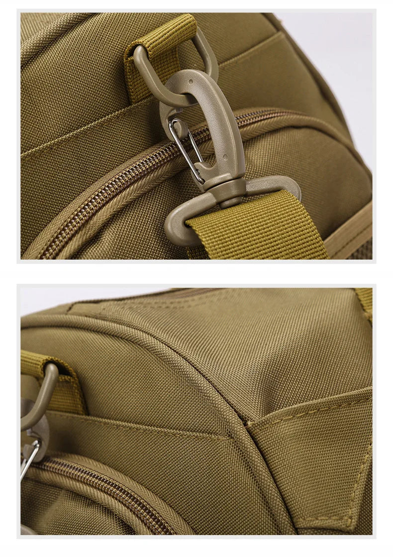 Nylon gym bag with dry wet separation and detachable shoulder strap - product image