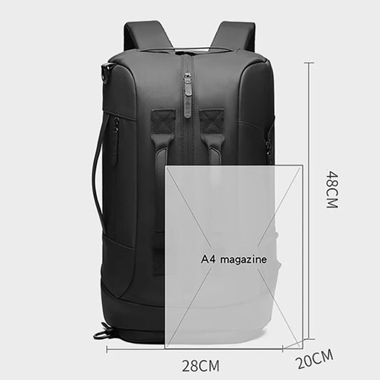 Nylon gym fitness bag with shoes pocket wet dry multi-compartment outdoor use - product image