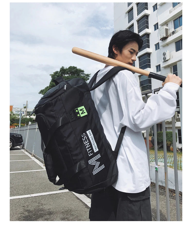 Nylon gym fitness yoga duffel bag wet dry separation large capacity multi-pocket - product image