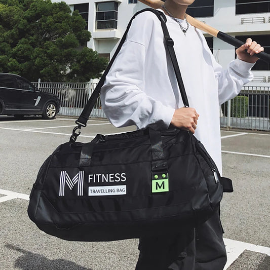 Nylon gym fitness yoga duffel bag wet dry separation large capacity multi-pocket - product image
