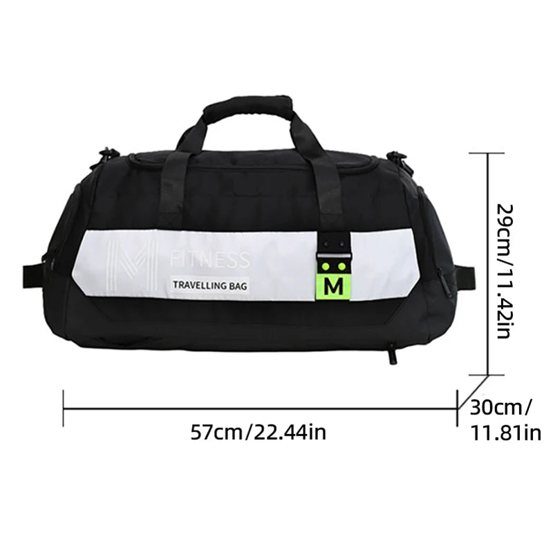 Nylon gym fitness yoga duffel bag wet dry separation large capacity multi-pocket - product image