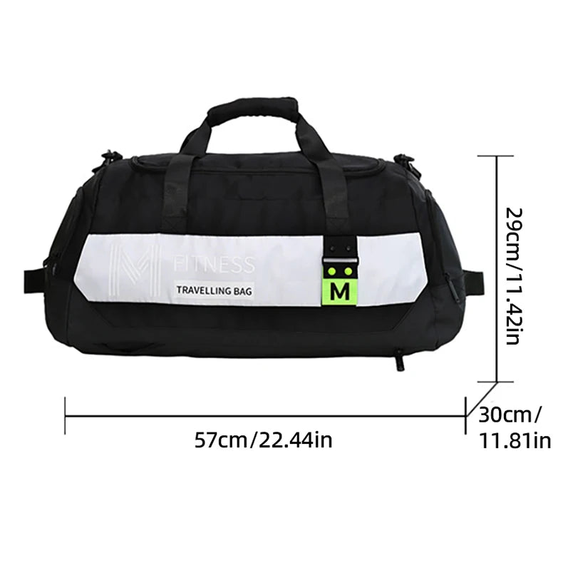 Nylon gym fitness yoga duffel bag wet dry separation large capacity multi-pocket - product image