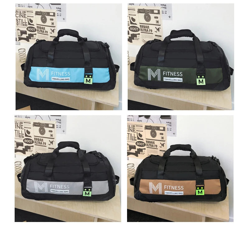 Nylon gym fitness yoga duffel bag wet dry separation large capacity multi-pocket - product image