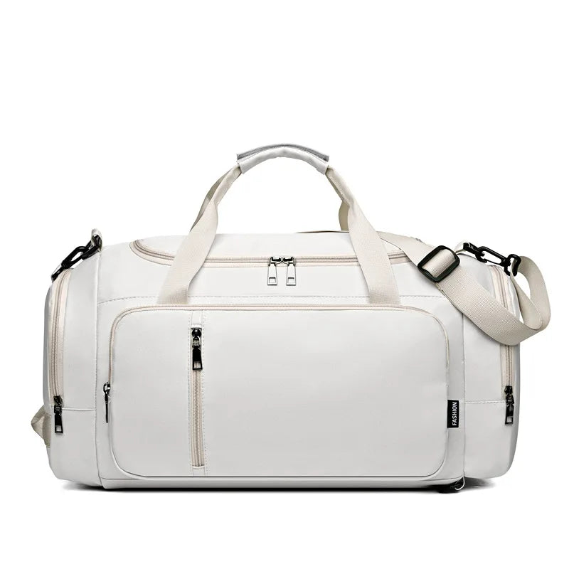 Nylon large capacity fitness bag with dry wet separation and shoe compartment - product image