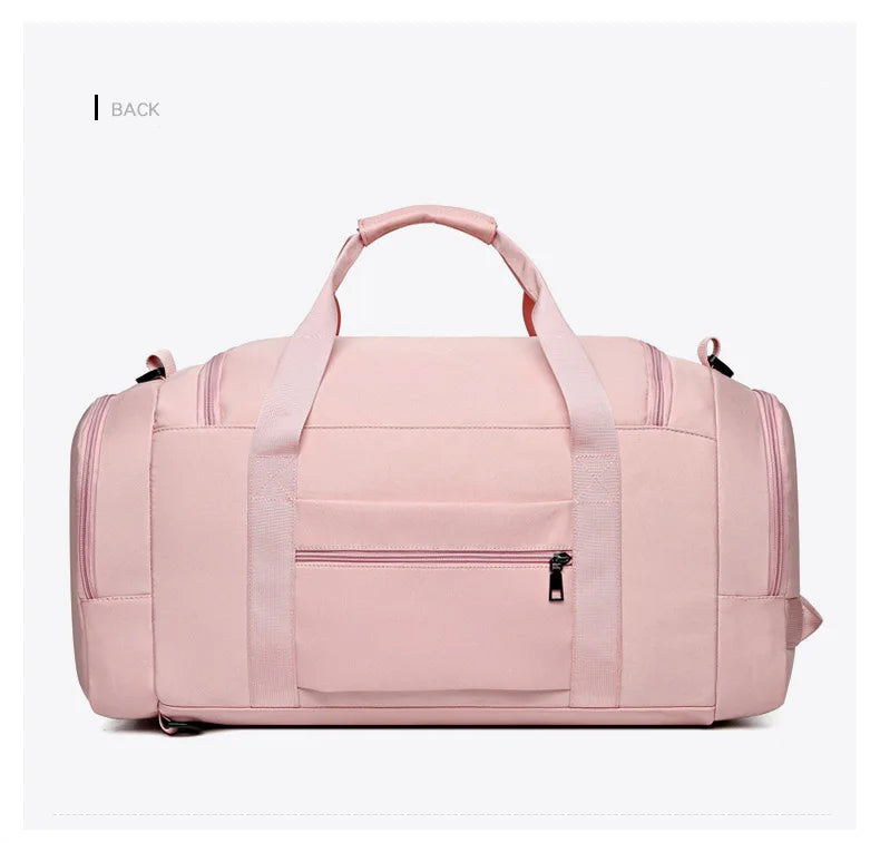Nylon large capacity fitness bag with dry wet separation and shoe compartment - product image