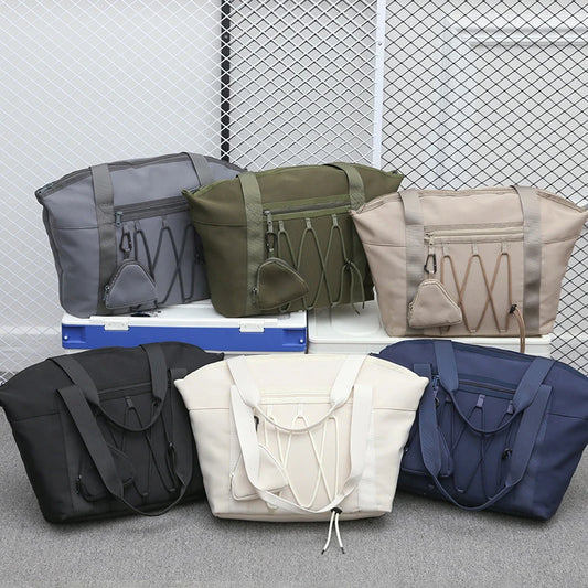 Nylon outdoor gym fitness duffel bag with dry wet separation and shoulder strap - product image