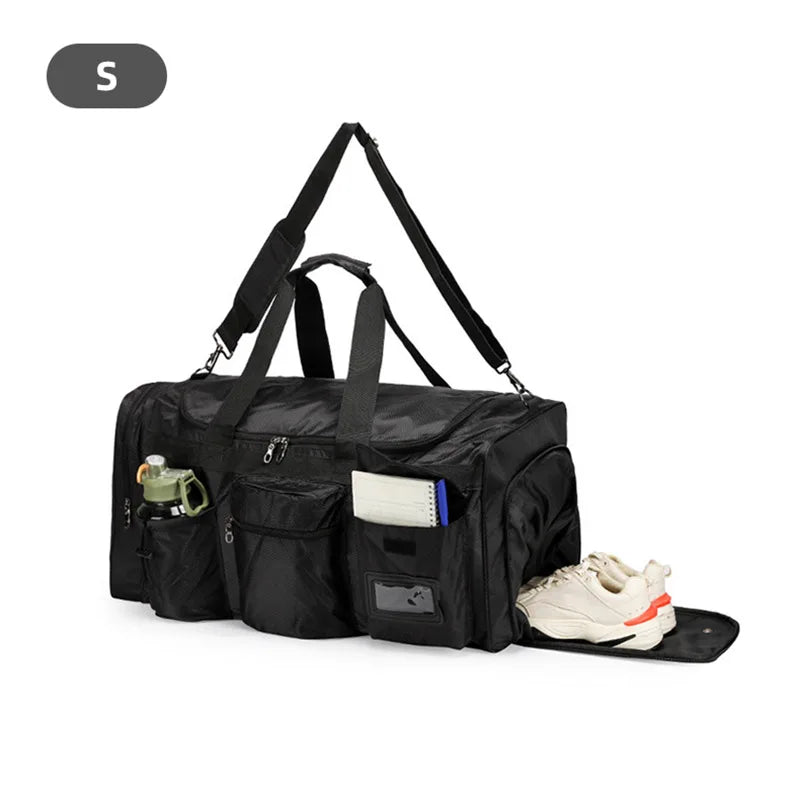 Nylon outdoor travel fitness bag with shoe pocket and multiple sizes - product image