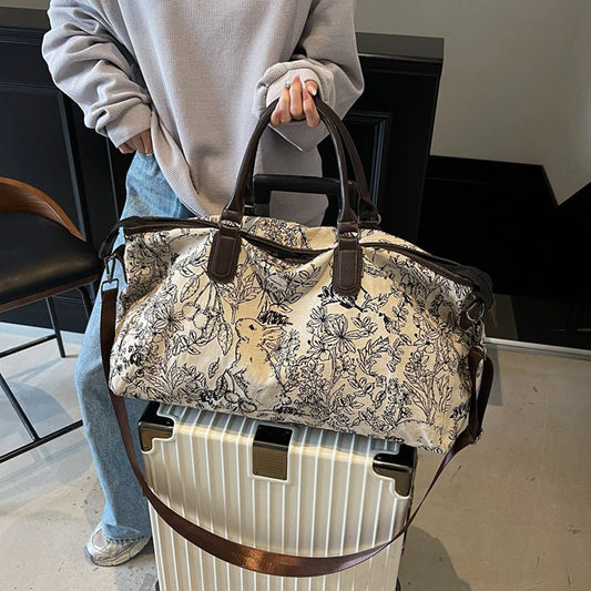 Nylon sports fitness duffel bag multi-layer large capacity lightweight design - product image