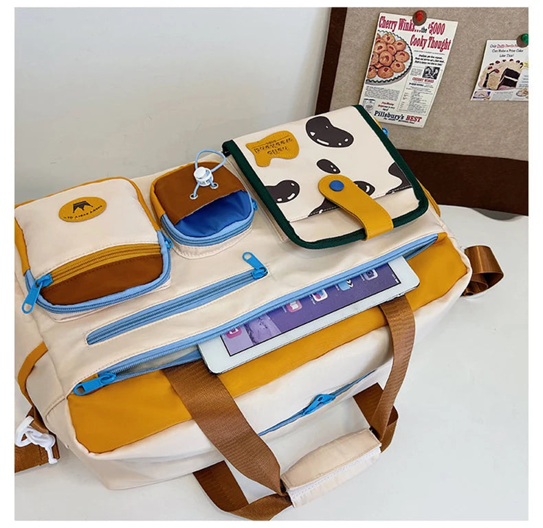 Nylon sports gym bag with shoe compartment and back zipper pocket - product image
