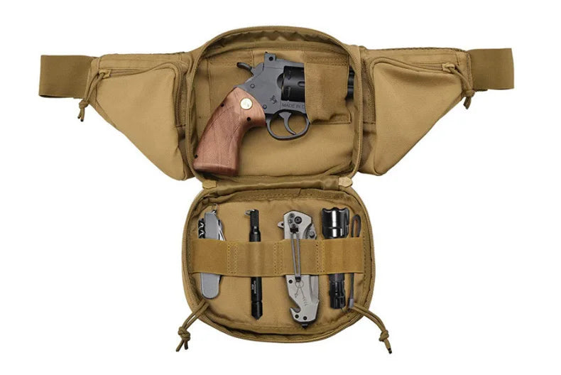 Nylon tactical gun waist holster bag for military camping and hunting - product image