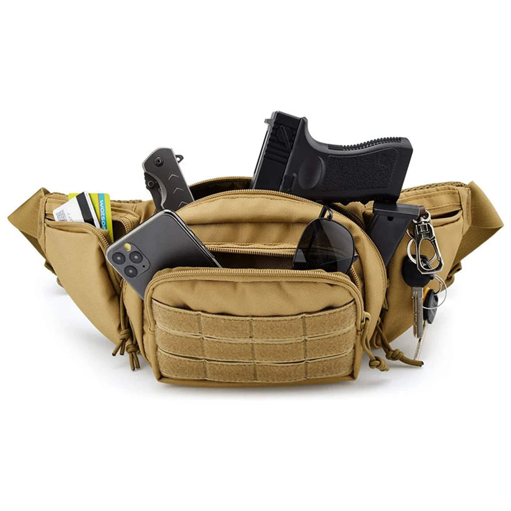 Nylon tactical gun waist holster bag for military camping and hunting - product image