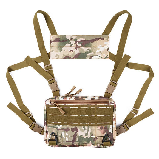Nylon tactical laser style chest bag with adjustable straps - product image