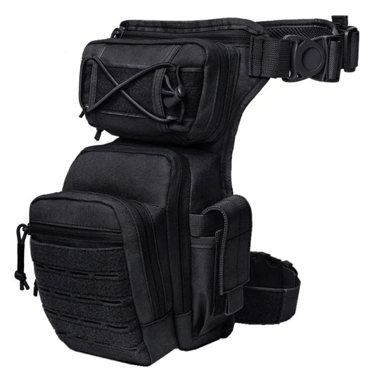 Nylon tactical leg bag waist utility belt with molle system - product image