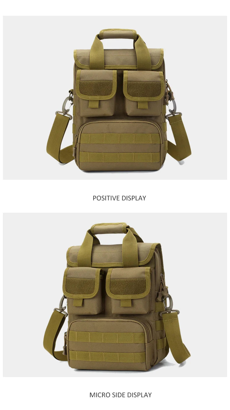 Nylon tactical messenger waterproof crossbody shoulder bag for men - product image