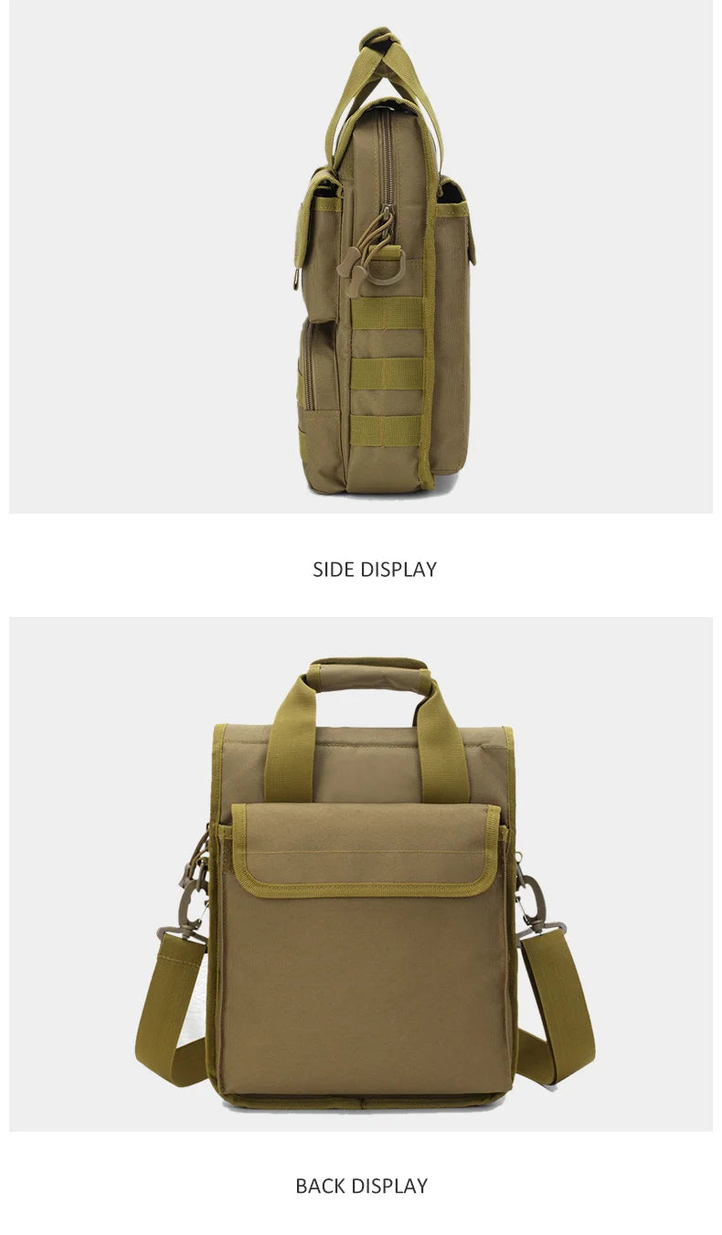Nylon tactical messenger waterproof crossbody shoulder bag for men - product image