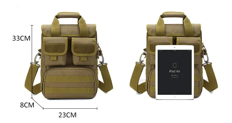 Nylon tactical messenger waterproof crossbody shoulder bag for men - product image