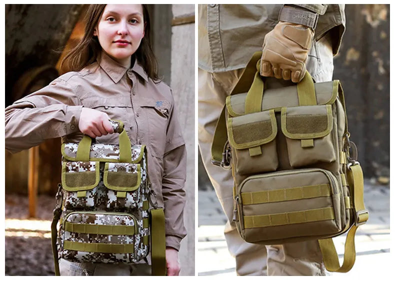 Nylon tactical messenger waterproof crossbody shoulder bag for men - product image
