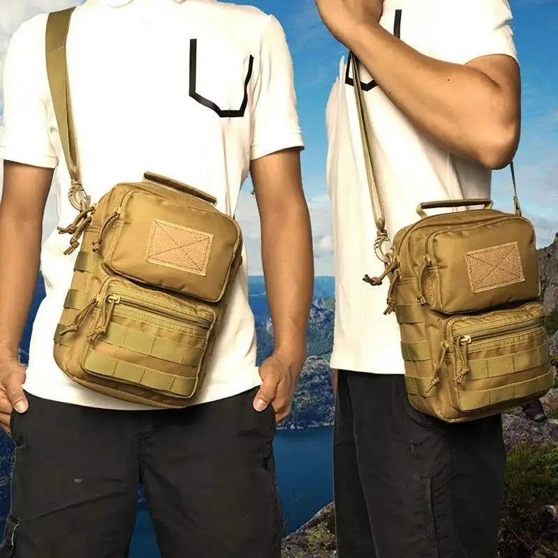 Nylon tactical sling bag with molle system for outdoor sports - product image