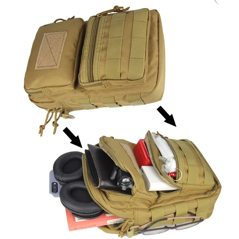 Nylon tactical sling bag with molle system for outdoor sports - product image