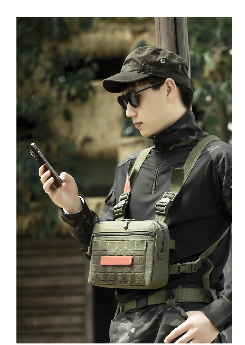Nylon tactical vest bag men's micro outdoor sports chest bag - product image