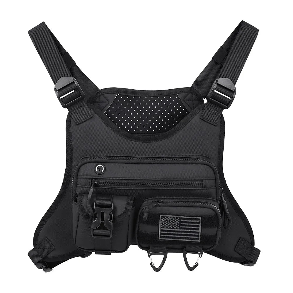 Outdoor climbing chest bag oxford lightweight adjustable shoulder straps - product image