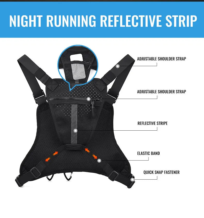 Outdoor climbing chest bag oxford lightweight adjustable shoulder straps - product image