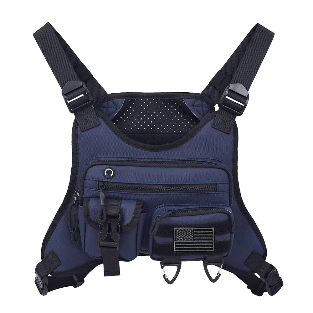 Outdoor climbing chest bag oxford lightweight adjustable shoulder straps - product image