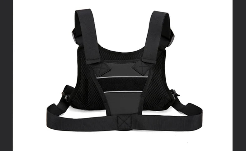 Outdoor climbing vest nylon multi-pocket reflective adjustable shoulder strap - product image