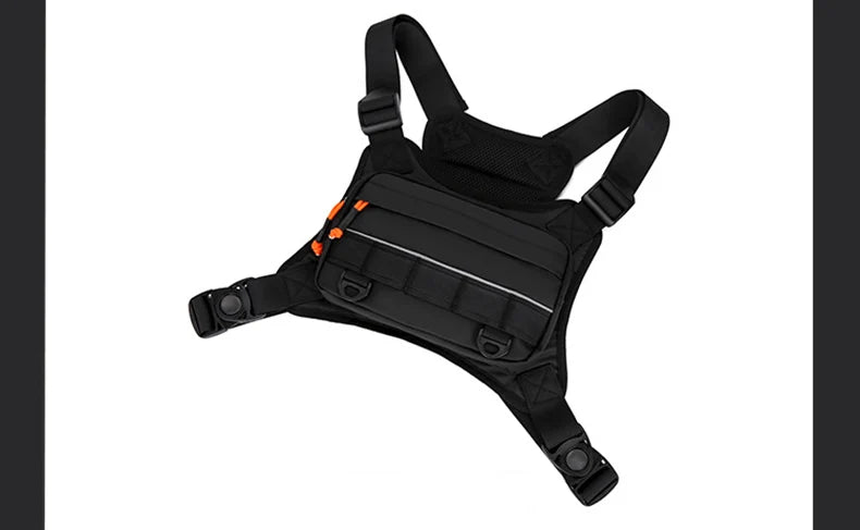 Outdoor climbing vest nylon multi-pocket reflective adjustable shoulder strap - product image