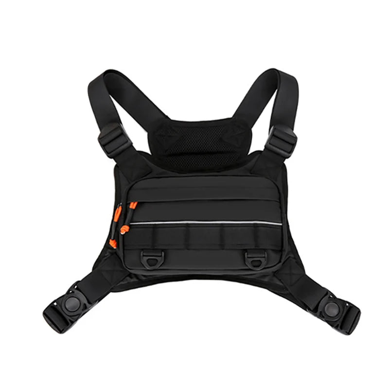 Outdoor climbing vest nylon multi-pocket reflective adjustable shoulder strap - product image