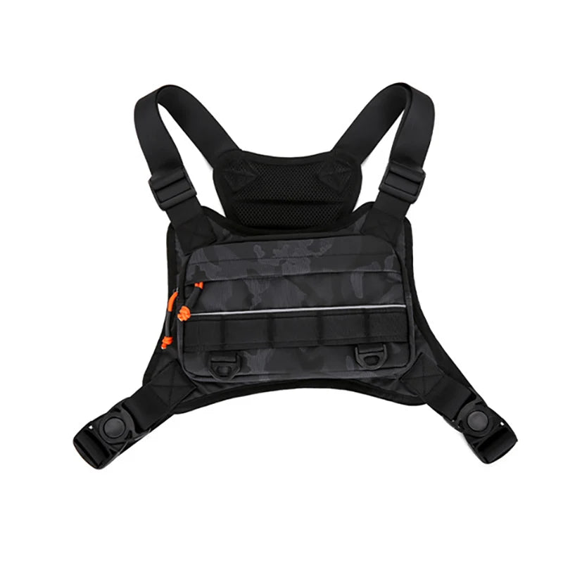 Outdoor climbing vest nylon multi-pocket reflective adjustable shoulder strap - product image