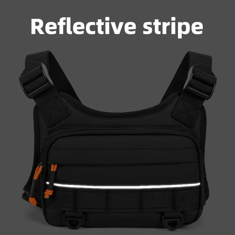 Outdoor climbing vest nylon multi-pocket reflective adjustable shoulder strap - product image