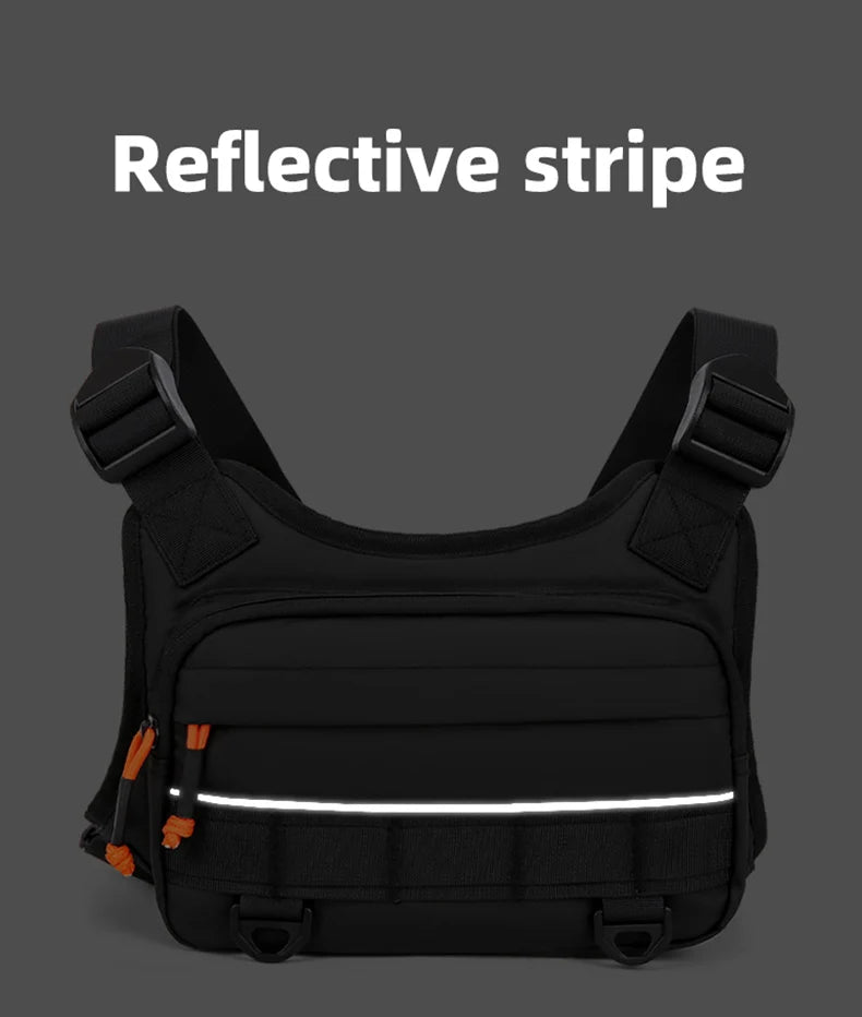 Outdoor climbing vest nylon multi-pocket reflective adjustable shoulder strap - product image