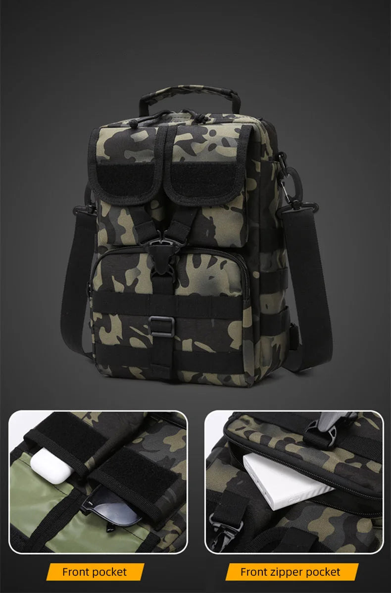 Outdoor lure bag nylon large capacity molle tactical shoulder crossbody bag - product image