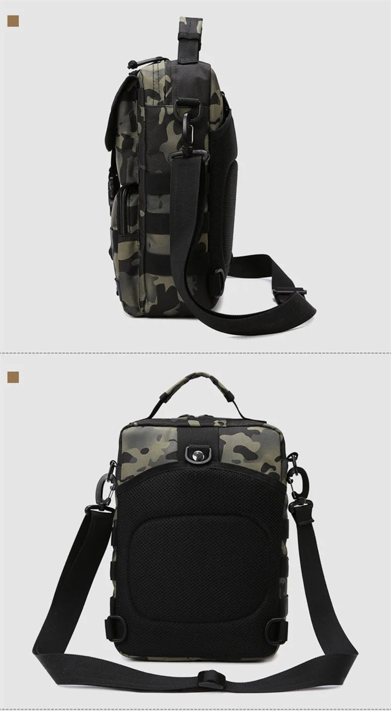 Outdoor lure bag nylon large capacity molle tactical shoulder crossbody bag - product image