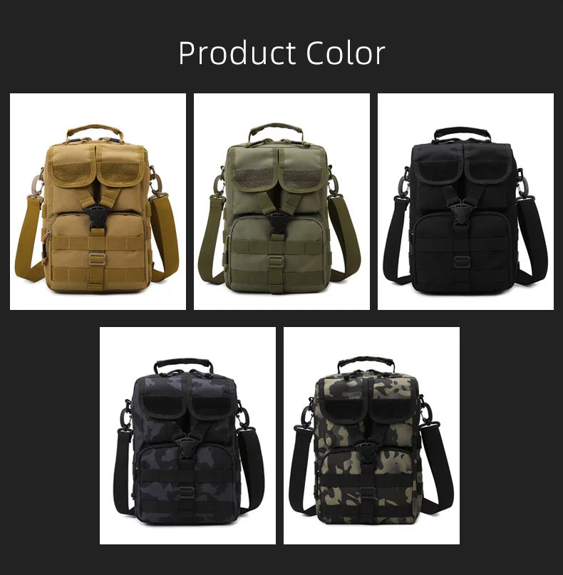 Outdoor lure bag nylon large capacity molle tactical shoulder crossbody bag - product image