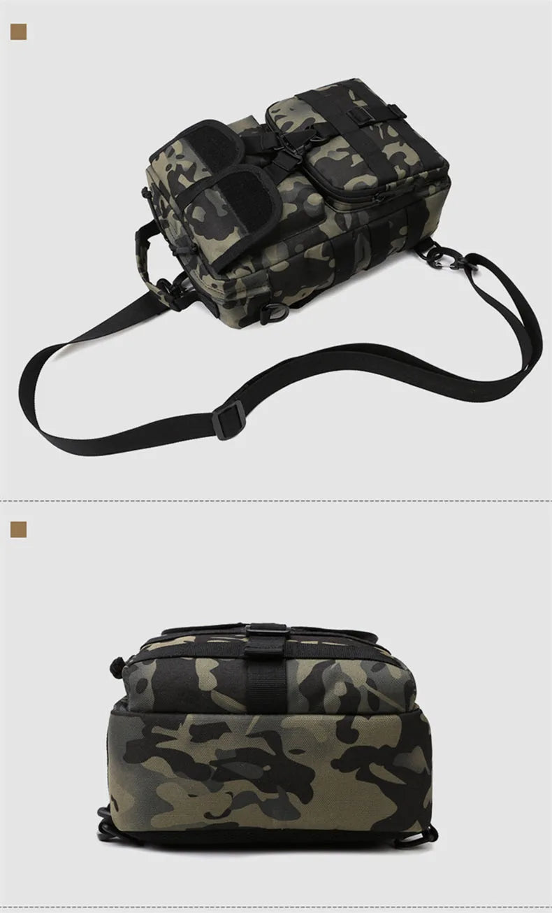 Outdoor lure bag nylon large capacity molle tactical shoulder crossbody bag - product image