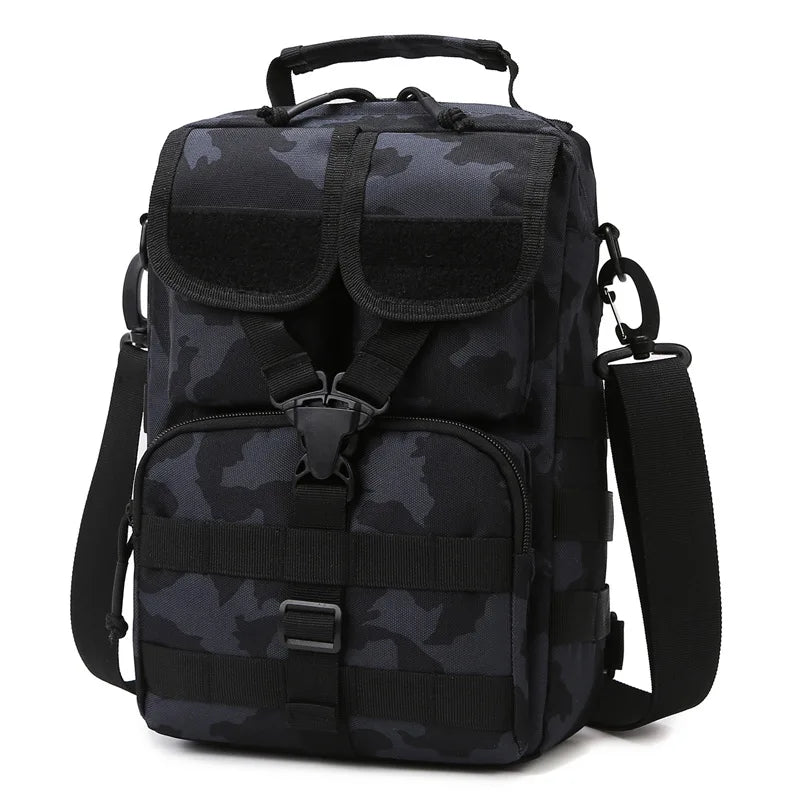 Outdoor lure bag nylon large capacity molle tactical shoulder crossbody bag - product image