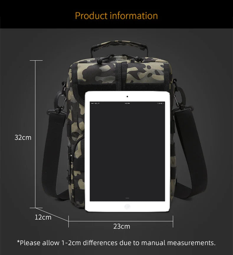 Outdoor lure bag nylon large capacity molle tactical shoulder crossbody bag - product image