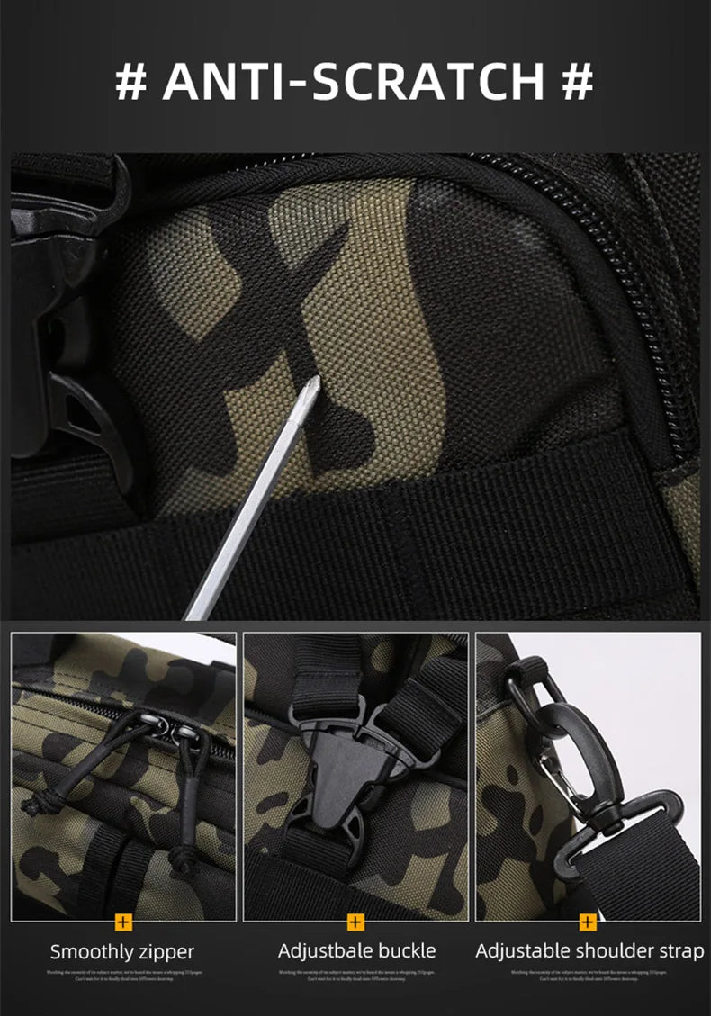 Outdoor lure bag nylon large capacity molle tactical shoulder crossbody bag - product image