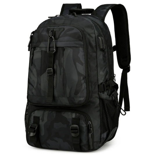 Oxford expandable gym backpack with usb port and shoe compartment - product image